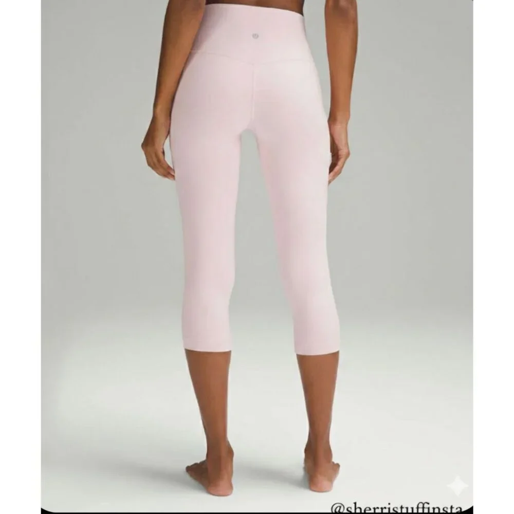 EXCELLENT Lululemon Align High-Rise Crop 21" Leggings Flush Pink Yoga Pants 6 - Picture 1 of 13
